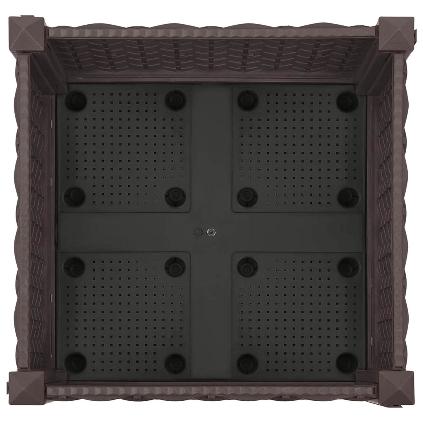 vidaXL Garden Planter with Wheels Brown 40 x 40 x 29 cm PP