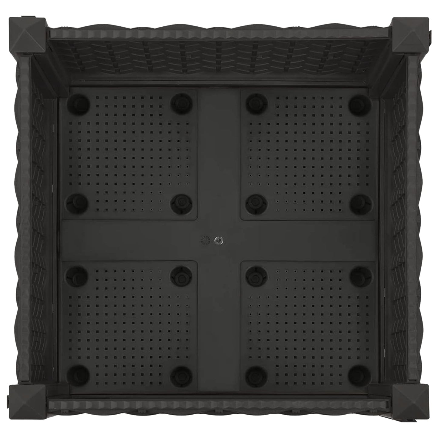 vidaXL Garden Planter with Wheels Black 40 x 40 x 29 cm PP