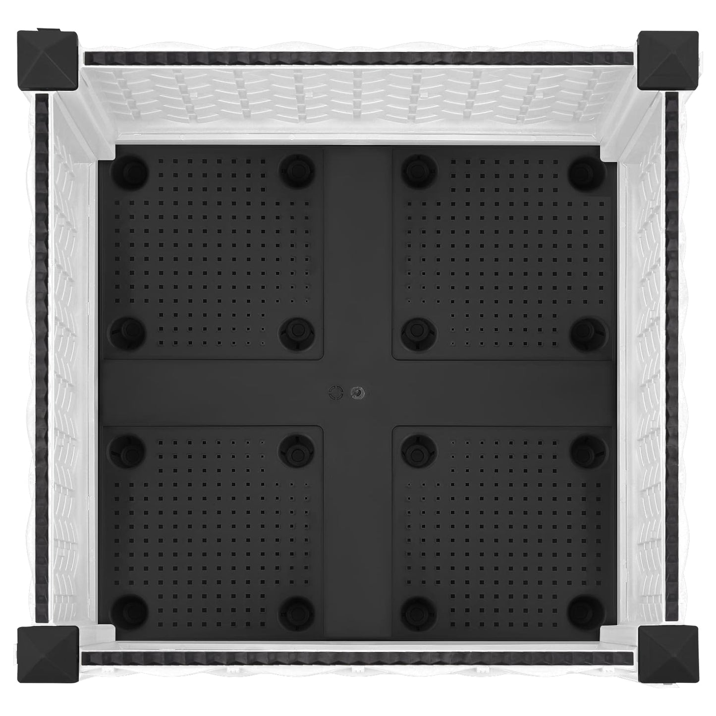 vidaXL Garden Planter with Wheels White 40 x 40 x 33 cm PP