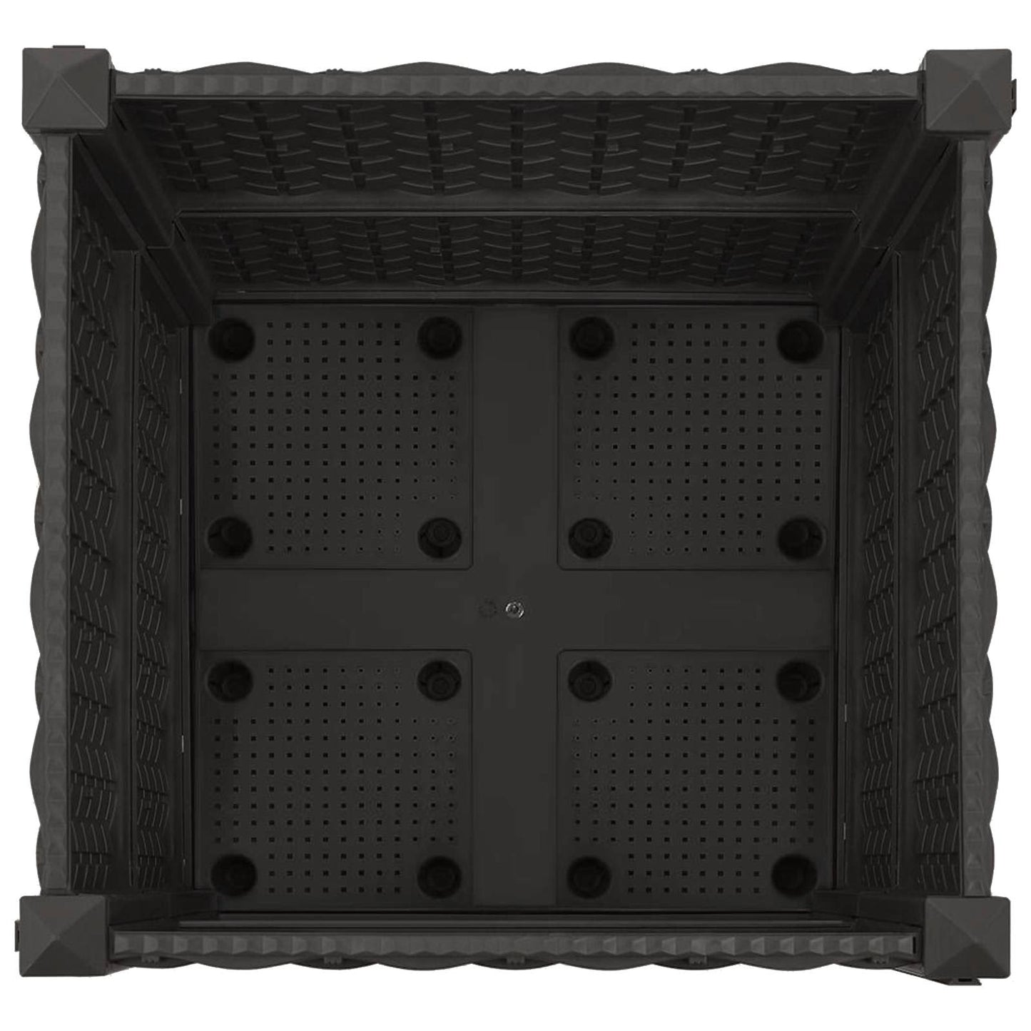 vidaXL Garden Planter with Wheels Black 40 x 40 x 44 cm PP