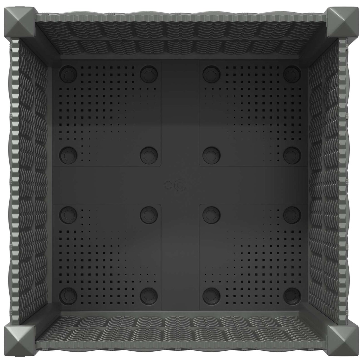 vidaXL Garden Planter with Wheels Light Grey 40 x 40 x 48 cm PP