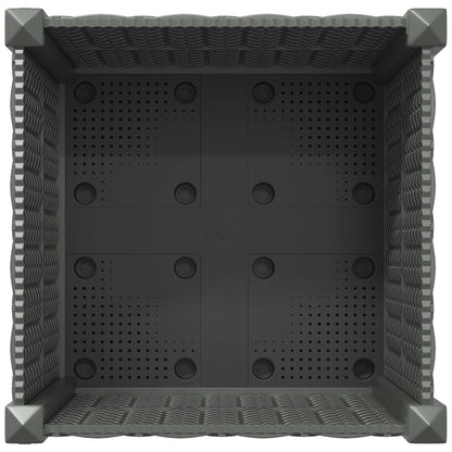 vidaXL Garden Planter with Wheels Light Grey 40 x 40 x 48 cm PP