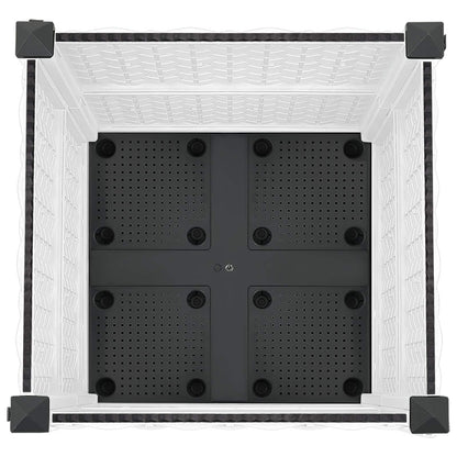 vidaXL Garden Planter with Wheels White 40 x 40 x 48 cm PP