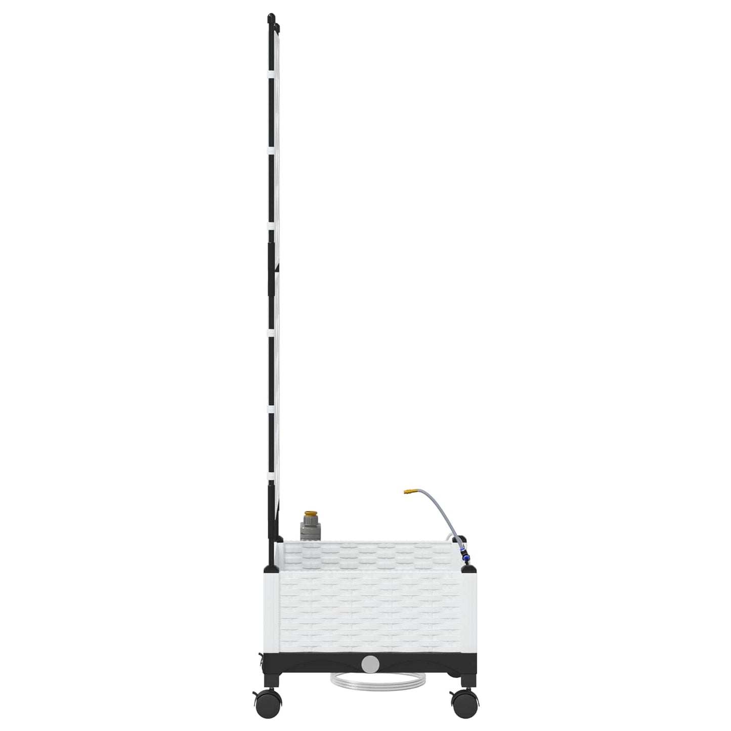 vidaXL Garden Planter with Irrigation&Wheels White 40 x 40 x 132 cm PP