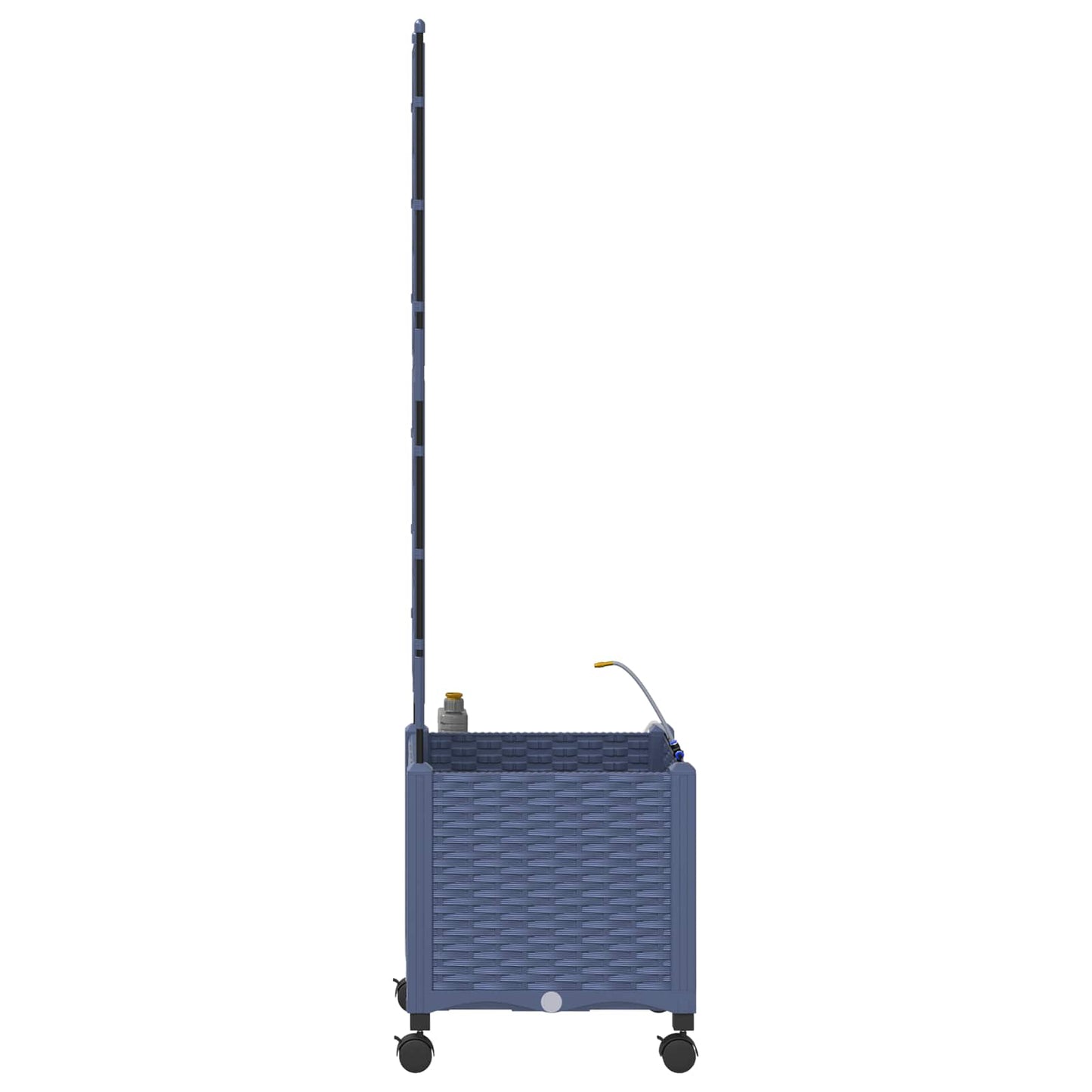 vidaXL Garden Planter with Irrigation&Wheels Grey 40 x 40 x 148 cm PP