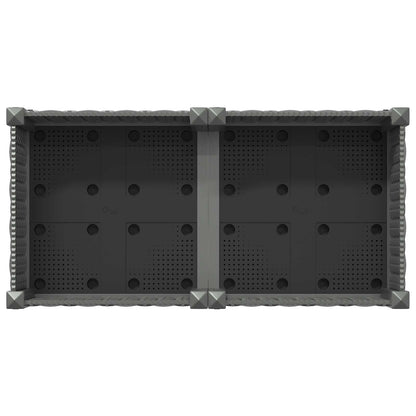 vidaXL Garden Planter with Wheels Light Grey 80 x 40 x 33 cm PP