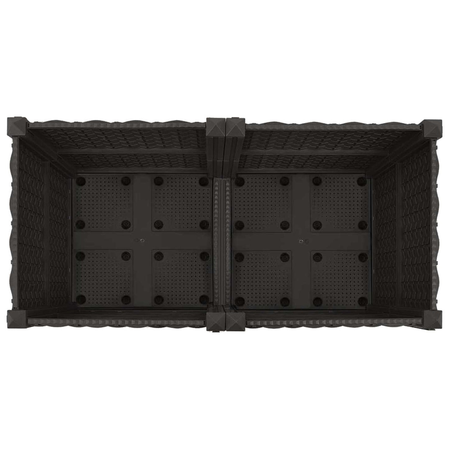 vidaXL Garden Planter with Wheels Black 80 x 40 x 44 cm PP