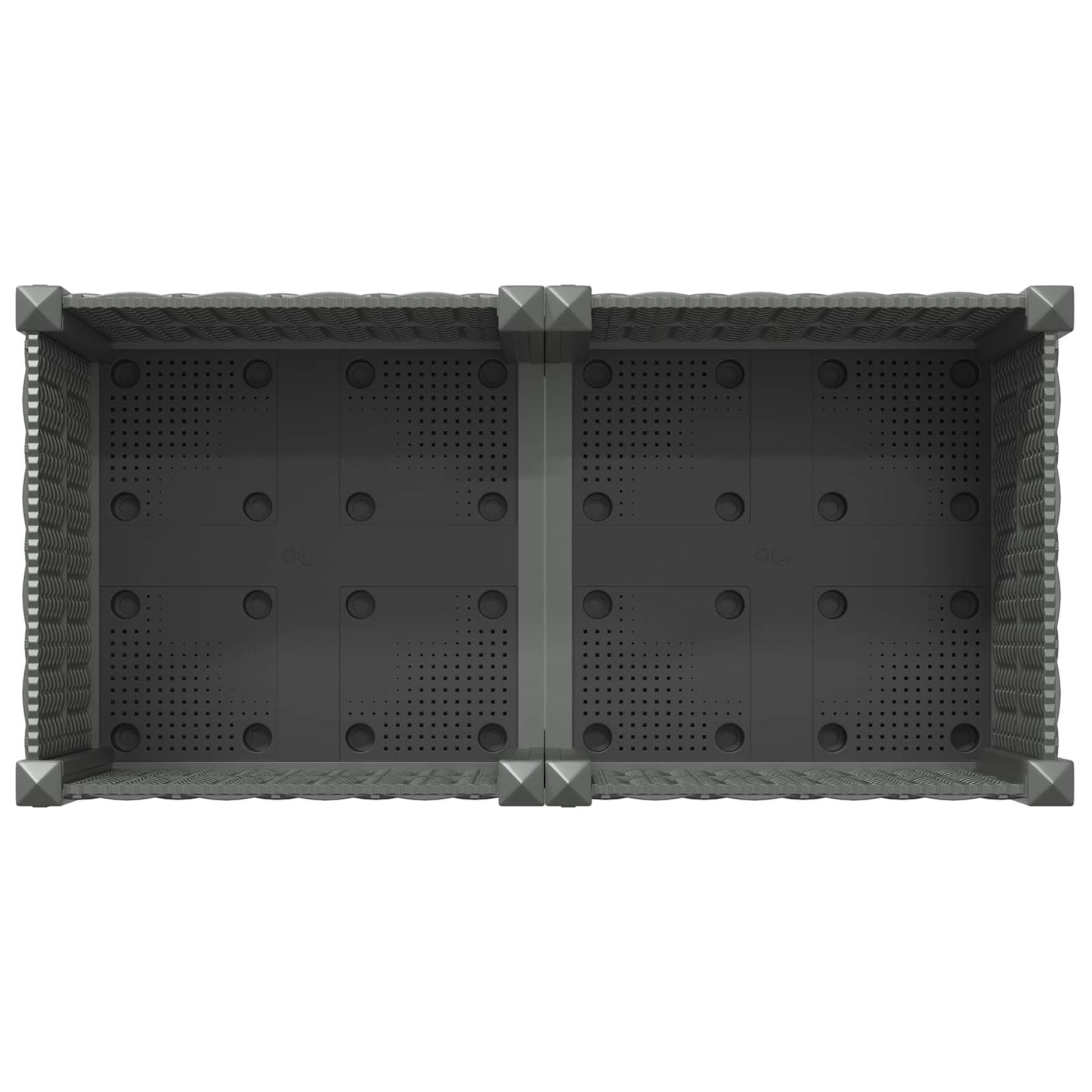 vidaXL Garden Planter with Wheels Light Grey 80 x 40 x 48 cm PP
