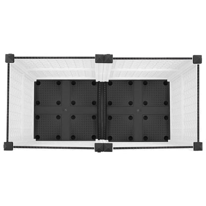 vidaXL Garden Planter with Wheels White 80 x 40 x 48 cm PP