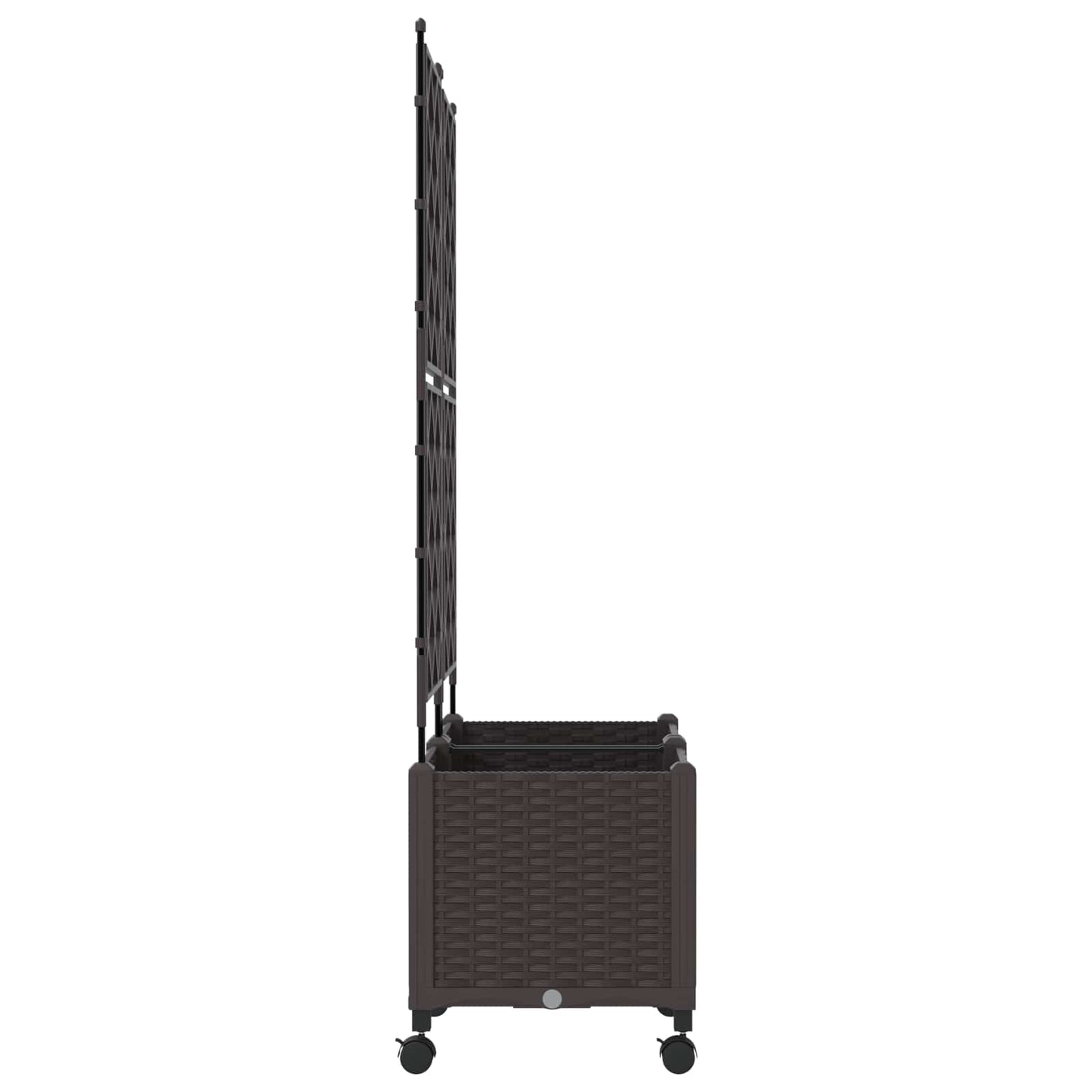 vidaXL Garden Planter with Trellis&Wheels 2 pcs Brown 80 x 40 x 149 cm