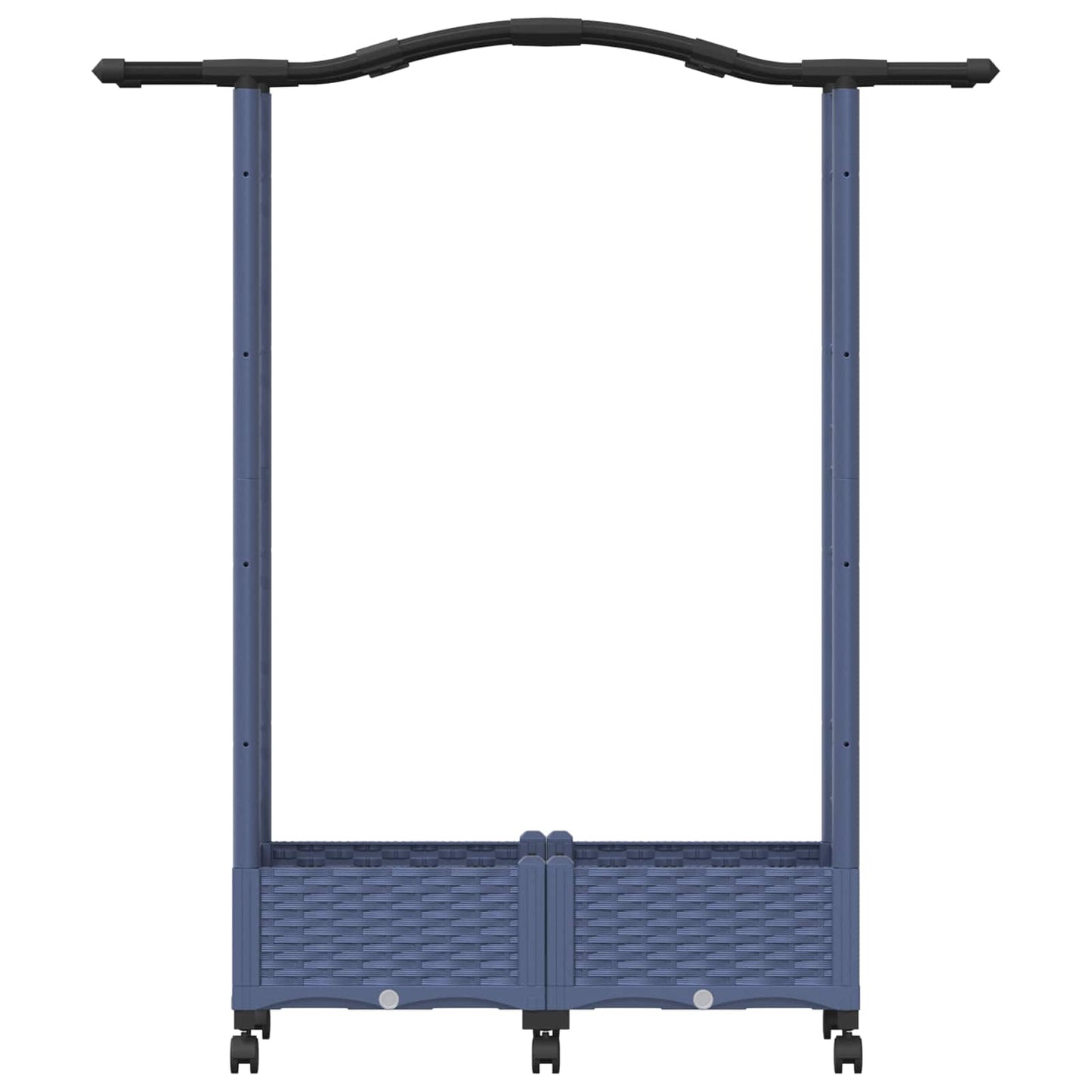 vidaXL Raised Bed with Trellis and Roof Grey 124 x 40 x 129 cm PP