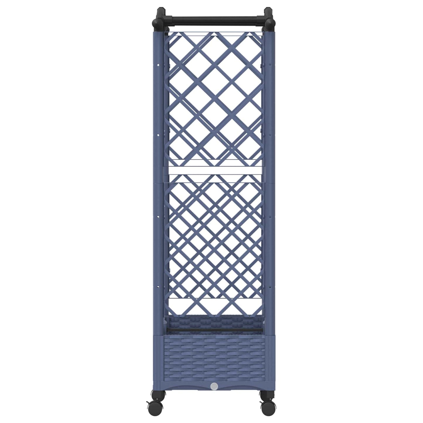 vidaXL Raised Bed with Trellis and Roof Grey 124 x 40 x 129 cm PP