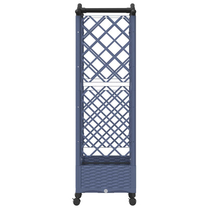 vidaXL Raised Bed with Trellis and Roof Grey 124 x 40 x 129 cm PP