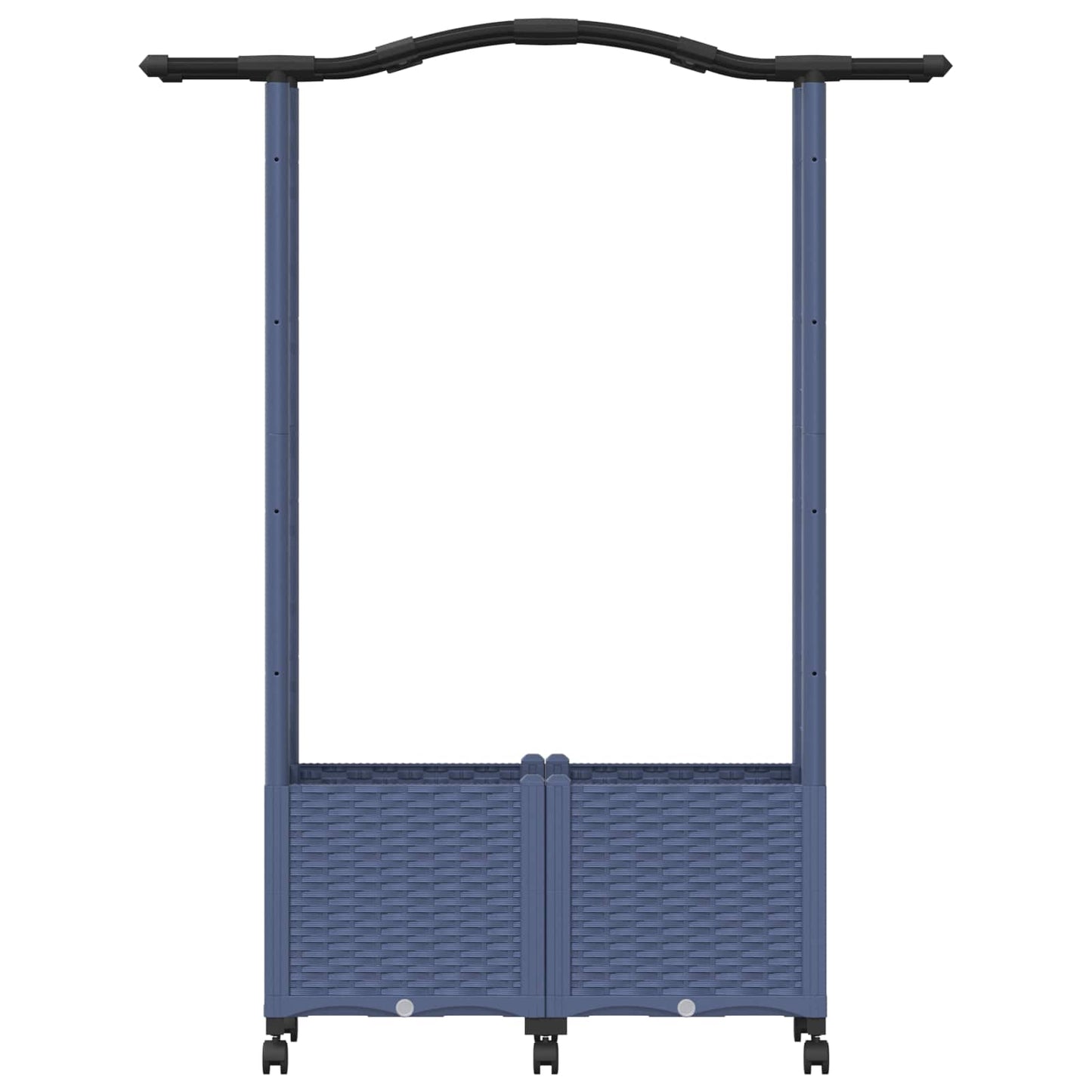 vidaXL Raised Bed with Trellis and Roof Grey 125 x 40 x 144 cm PP