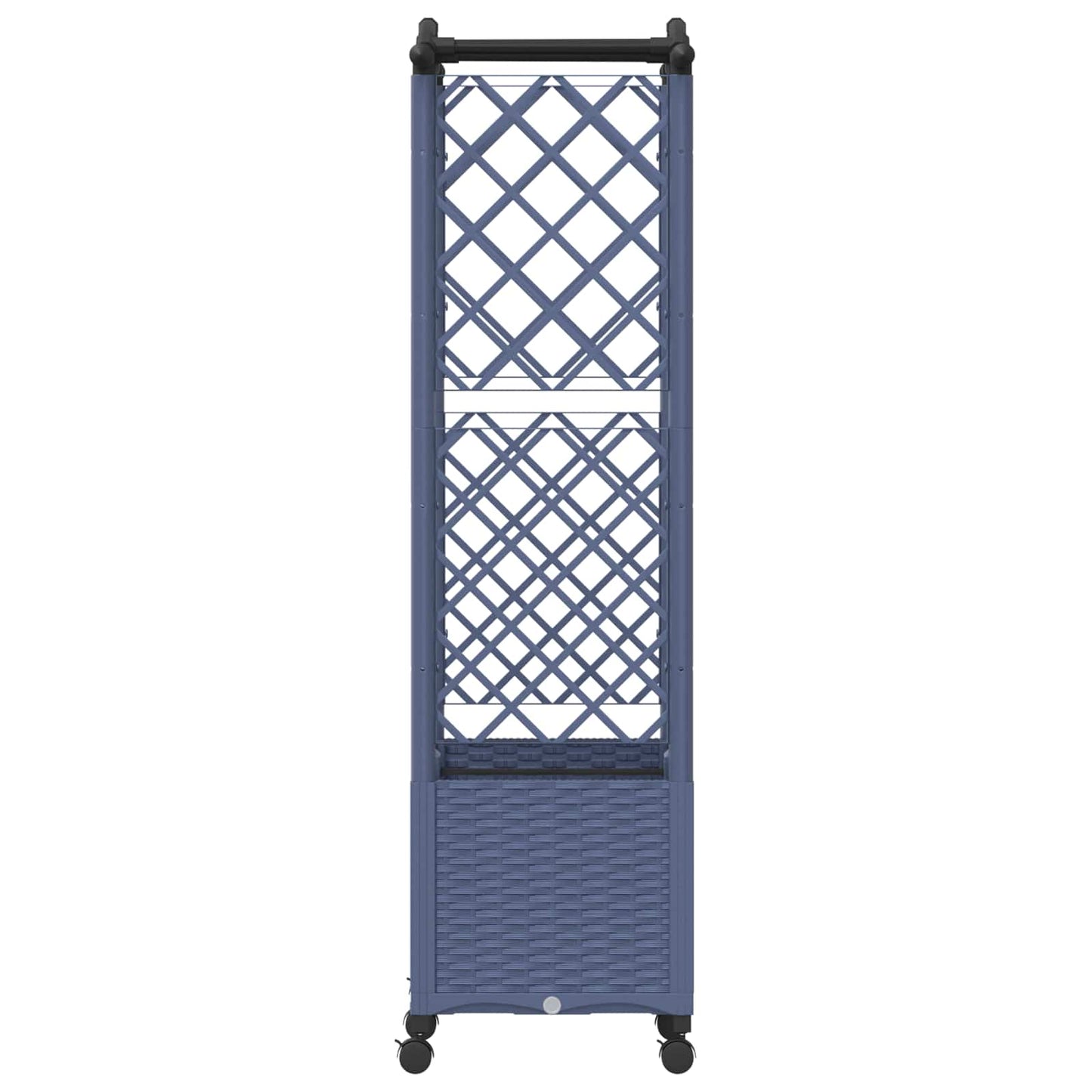 vidaXL Raised Bed with Trellis and Roof Grey 125 x 40 x 144 cm PP