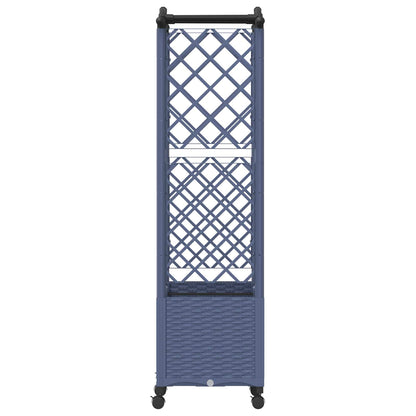 vidaXL Raised Bed with Trellis and Roof Grey 125 x 40 x 144 cm PP