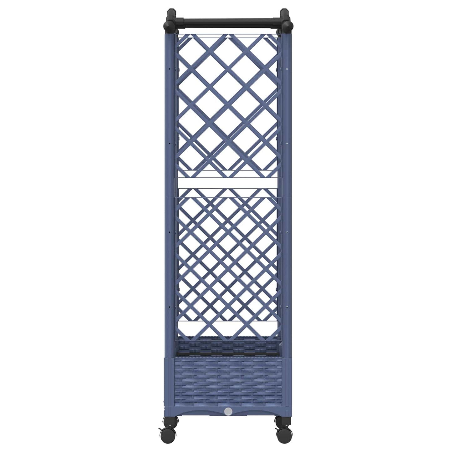 vidaXL Raised Bed with Trellis and Roof Grey 124 x 40 x 129 cm PP