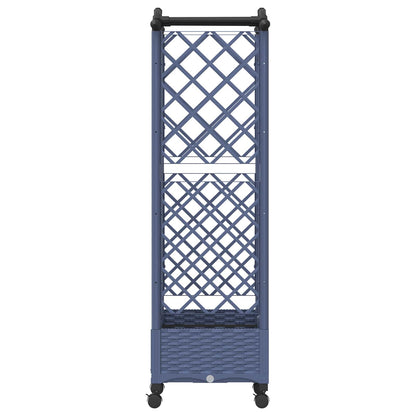vidaXL Raised Bed with Trellis and Roof Grey 124 x 40 x 129 cm PP