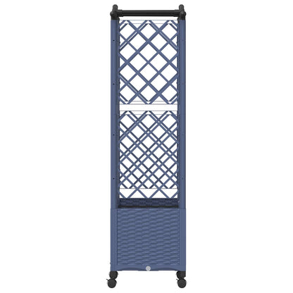 vidaXL Raised Bed with Trellis and Roof Grey 122 x 40 x 144 cm PP