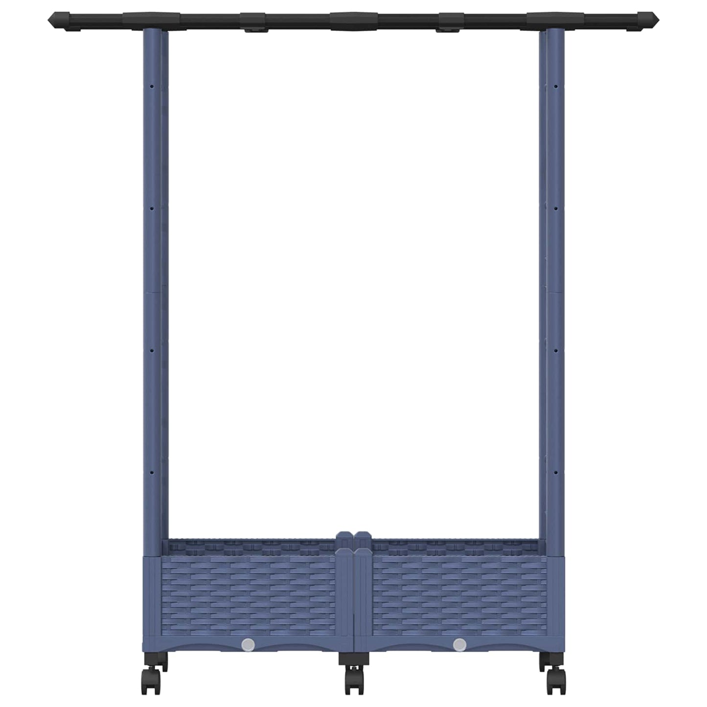 vidaXL Raised Bed with Trellis and Roof Grey 122.5 x 40 x 127 cm PP