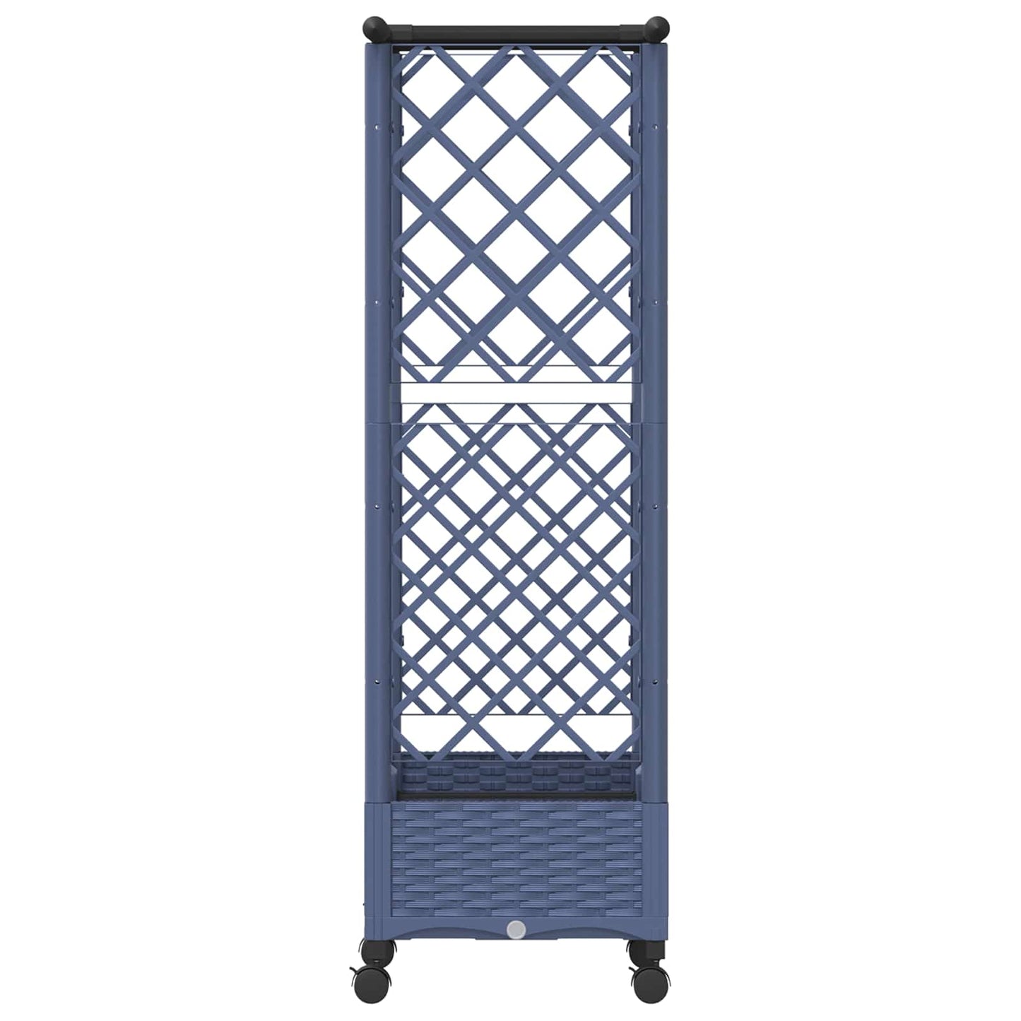 vidaXL Raised Bed with Trellis and Roof Grey 122.5 x 40 x 127 cm PP