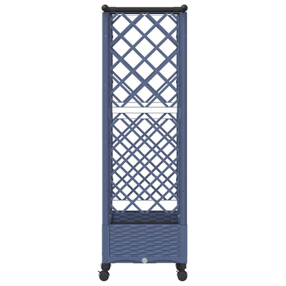 vidaXL Raised Bed with Trellis and Roof Grey 122.5 x 40 x 127 cm PP
