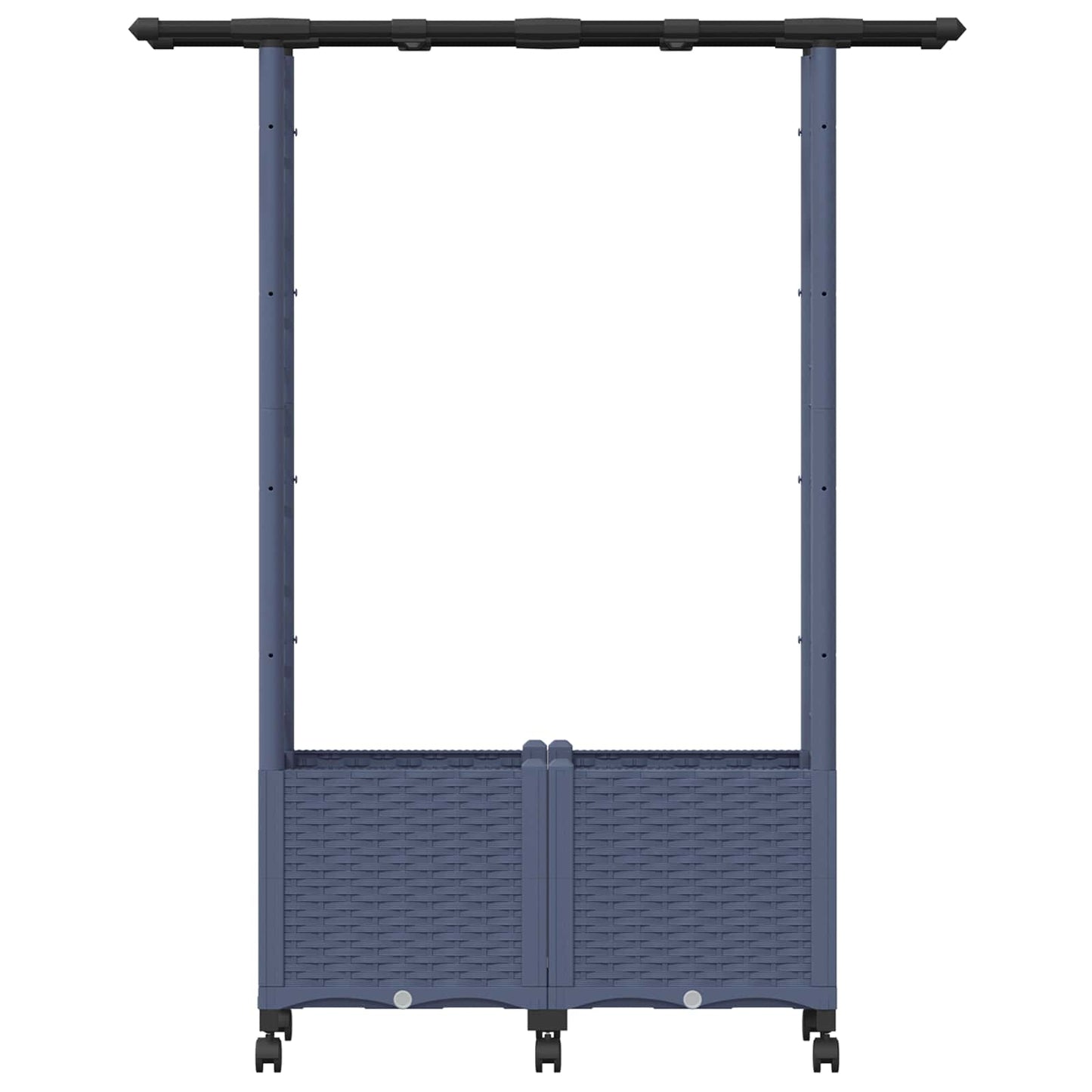 vidaXL Raised Bed with Trellis and Roof Grey 124.5 x 40 x 142 cm PP