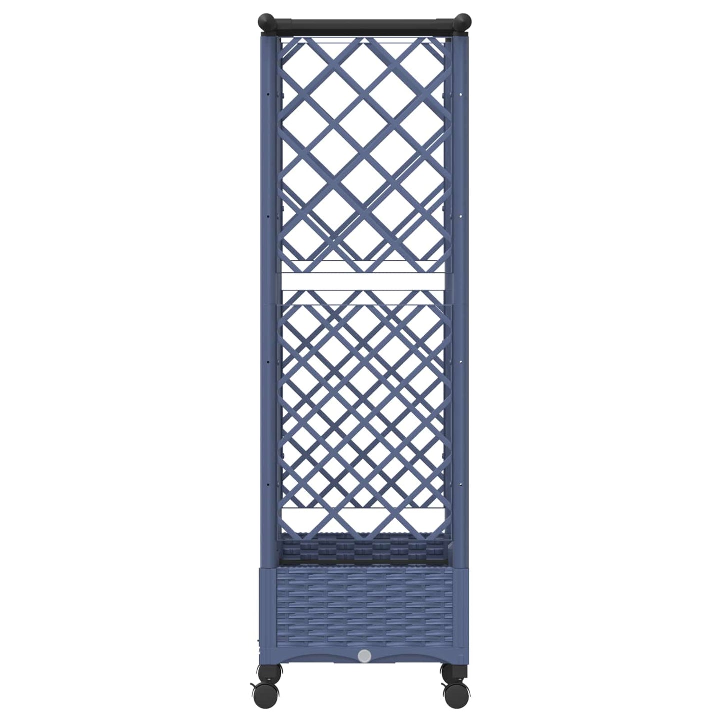 vidaXL Raised Bed with Trellis and Roof Grey 124 x 40 x 127 cm PP