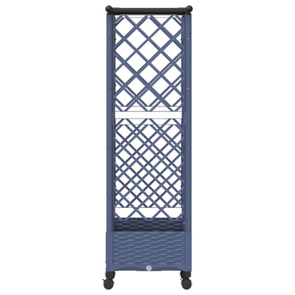 vidaXL Raised Bed with Trellis and Roof Grey 124 x 40 x 127 cm PP