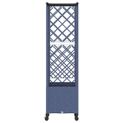 vidaXL Raised Bed with Trellis and Roof Grey 124 x 40 x 142 cm PP