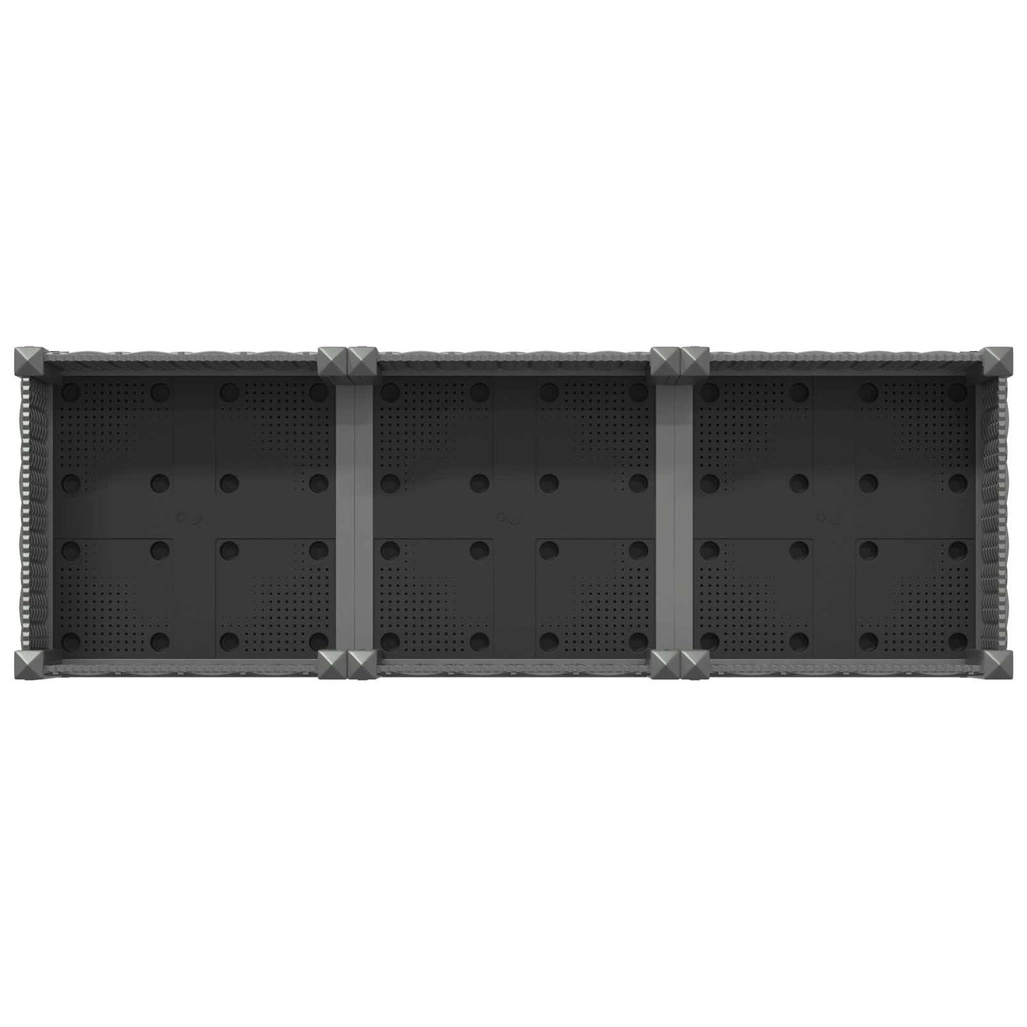 vidaXL Garden Planter with Wheels Light Grey 120 x 40 x 33 cm PP