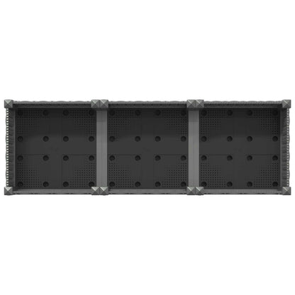 vidaXL Garden Planter with Wheels Light Grey 120 x 40 x 33 cm PP
