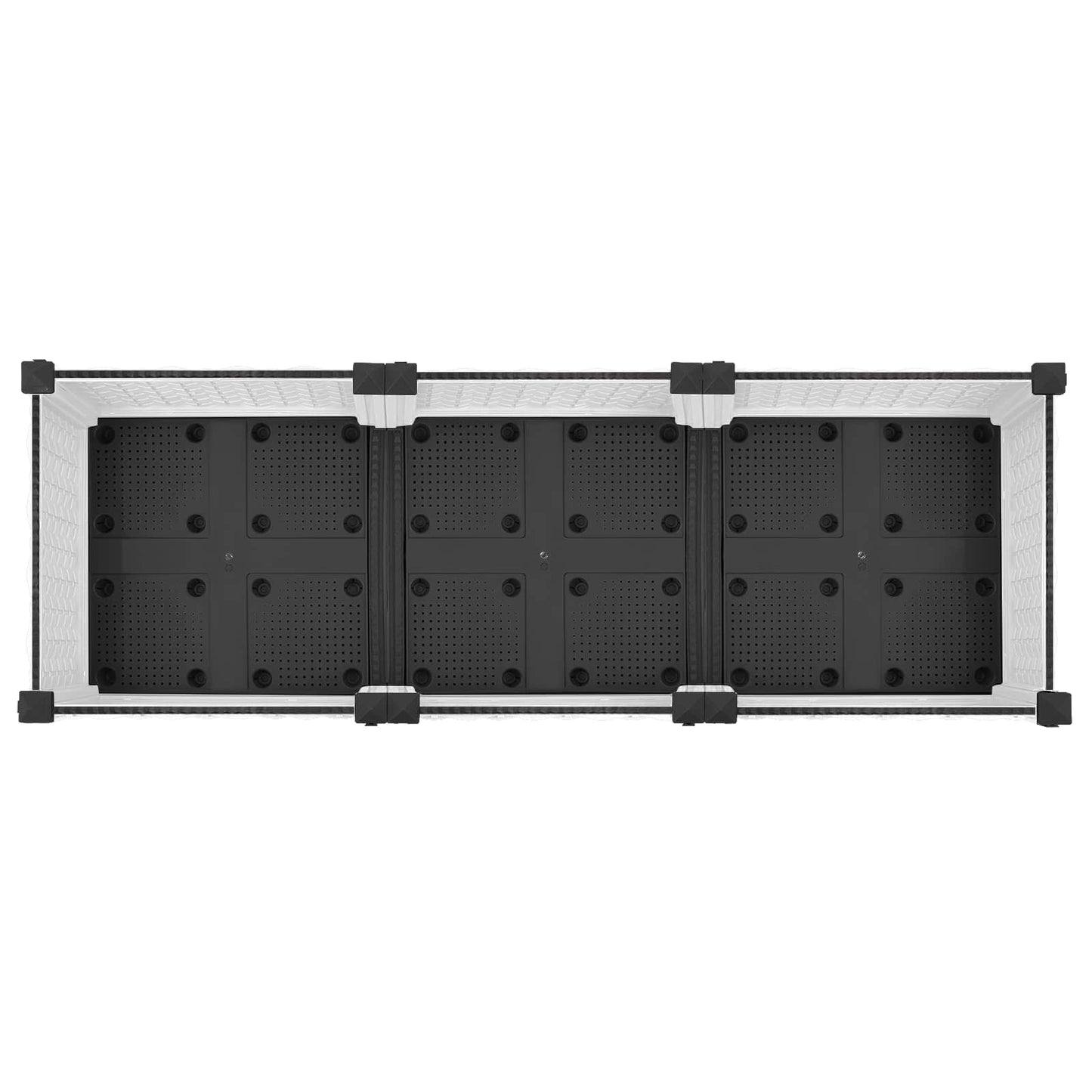 vidaXL Garden Planter with Wheels White 120 x 40 x 33 cm PP