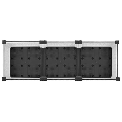 vidaXL Garden Planter with Wheels White 120 x 40 x 33 cm PP