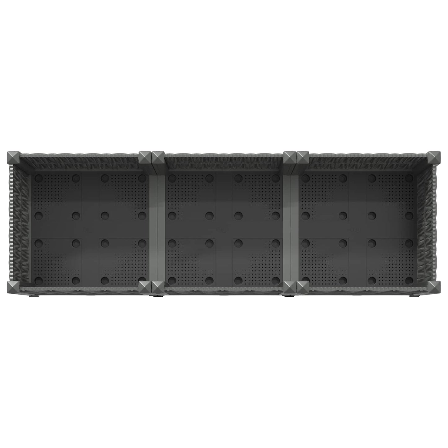 vidaXL Garden Planter with Wheels Light Grey 120 x 40 x 48 cm PP