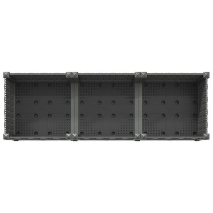 vidaXL Garden Planter with Wheels Light Grey 120 x 40 x 48 cm PP