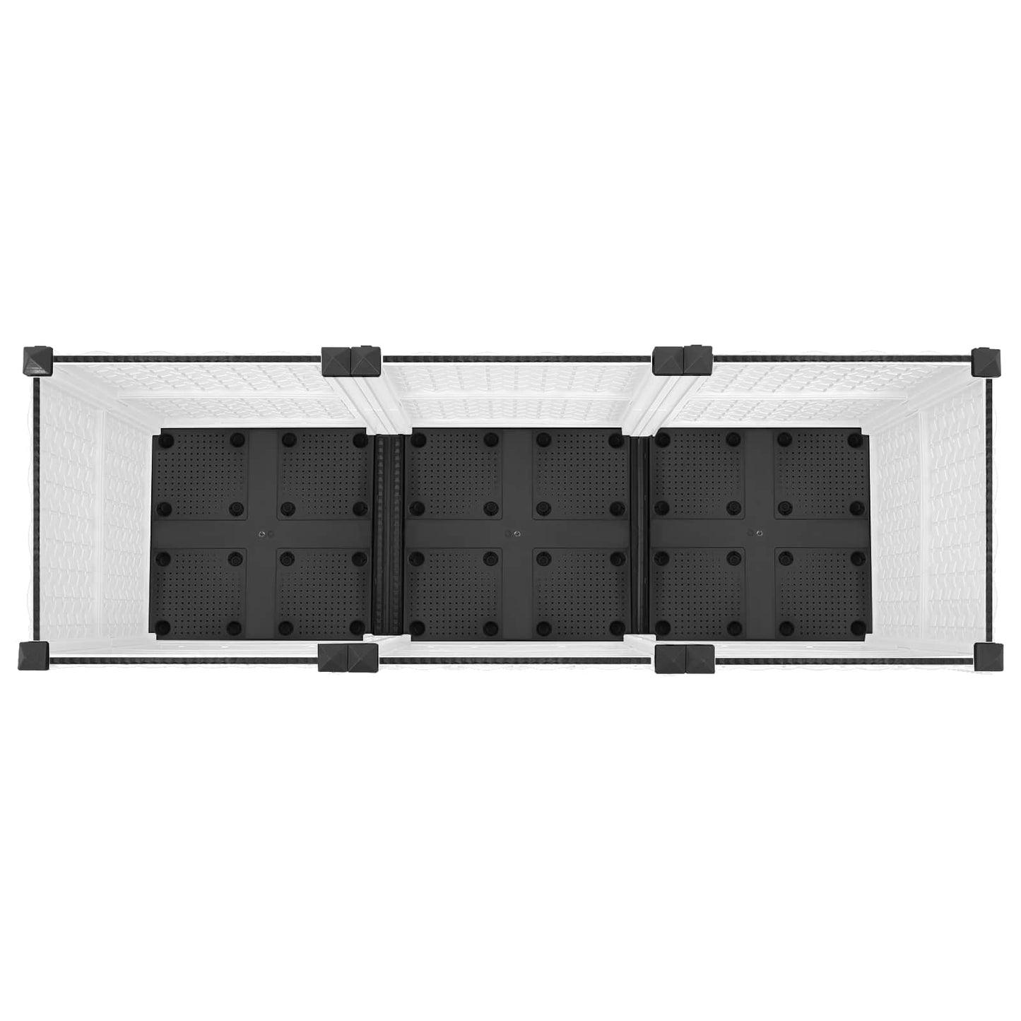 vidaXL Garden Planter with Wheels White 120 x 40 x 48 cm PP
