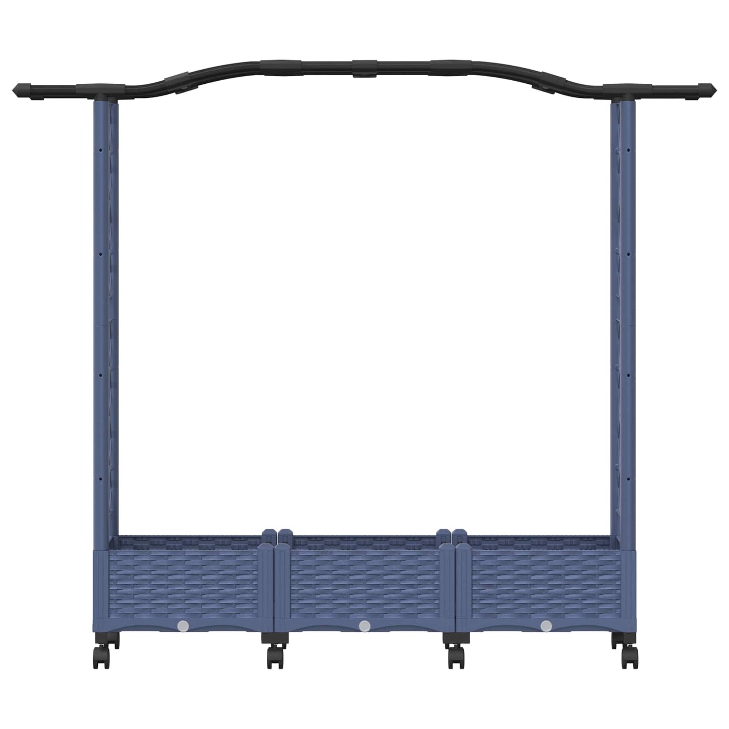 vidaXL Raised Bed with Trellis and Roof Grey 169 x 40 x 129 cm PP