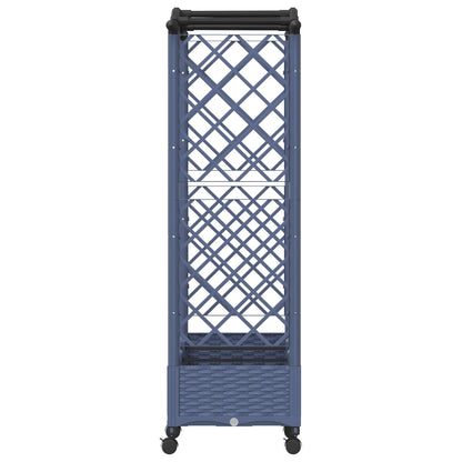 vidaXL Raised Bed with Trellis and Roof Grey 169 x 40 x 129 cm PP