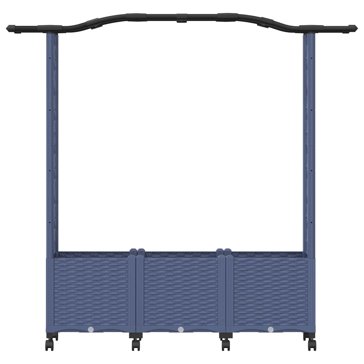 vidaXL Raised Bed with Trellis and Roof Grey 164 x 40 x 144 cm PP