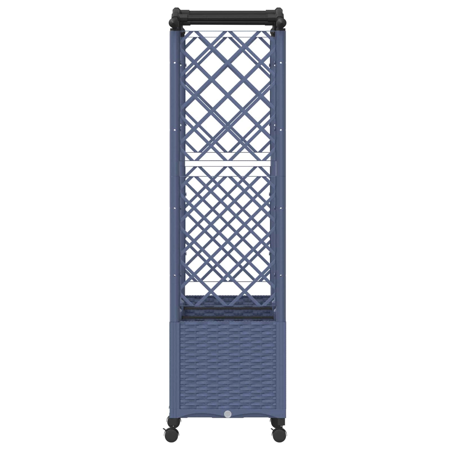 vidaXL Raised Bed with Trellis and Roof Grey 164 x 40 x 144 cm PP