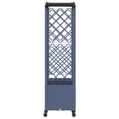 vidaXL Raised Bed with Trellis and Roof Grey 164 x 40 x 144 cm PP