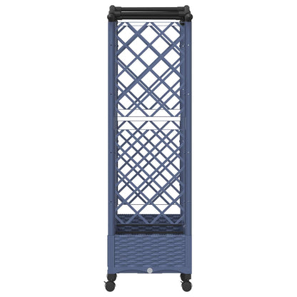 vidaXL Raised Bed with Trellis and Roof Grey 163 x 40 x 129 cm PP