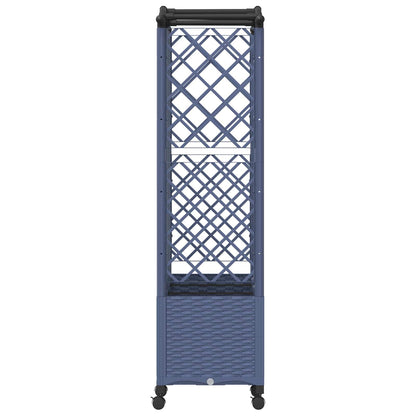 vidaXL Raised Bed with Trellis and Roof Grey 163 x 40 x 144 cm PP