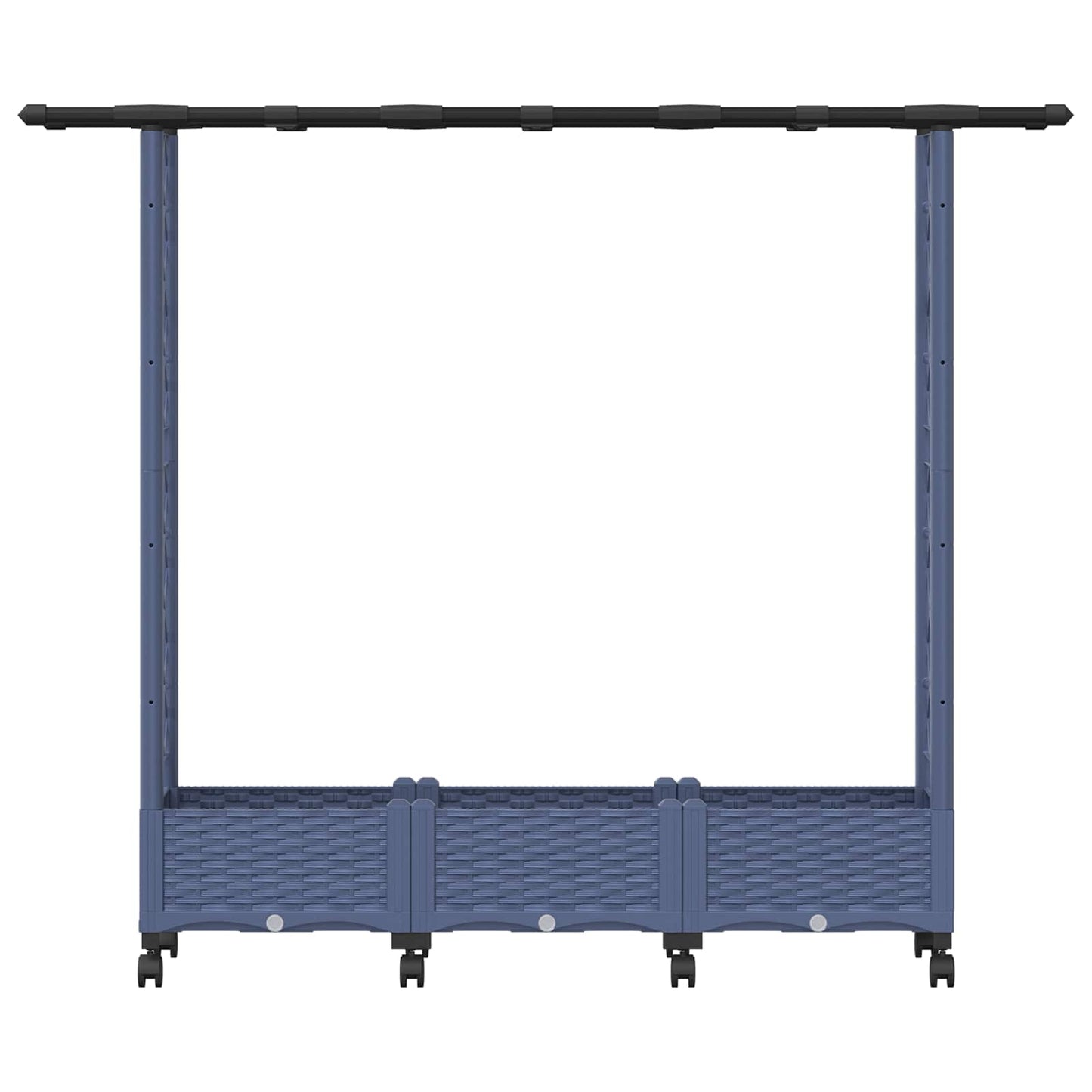 vidaXL Raised Bed with Trellis and Roof Grey 164 x 40 x 127 cm PP