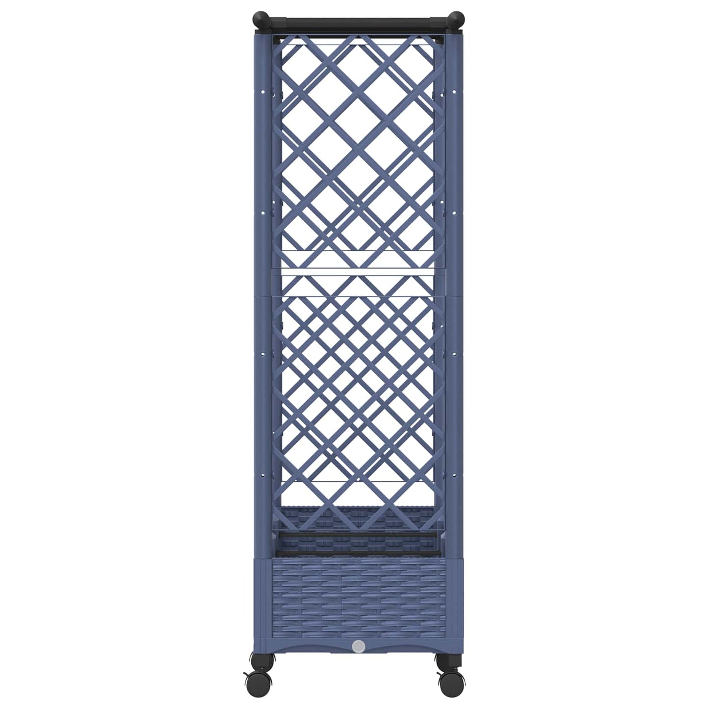 vidaXL Raised Bed with Trellis and Roof Grey 164 x 40 x 127 cm PP