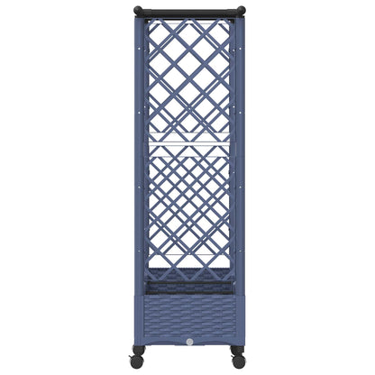 vidaXL Raised Bed with Trellis and Roof Grey 164 x 40 x 127 cm PP