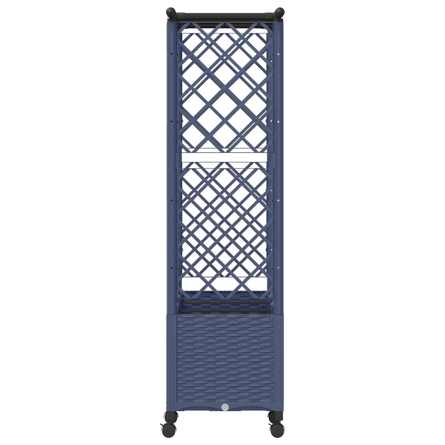 vidaXL Raised Bed with Trellis and Roof Grey 162.5 x 40 x 142 cm PP
