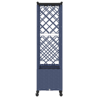 vidaXL Raised Bed with Trellis and Roof Grey 162.5 x 40 x 142 cm PP