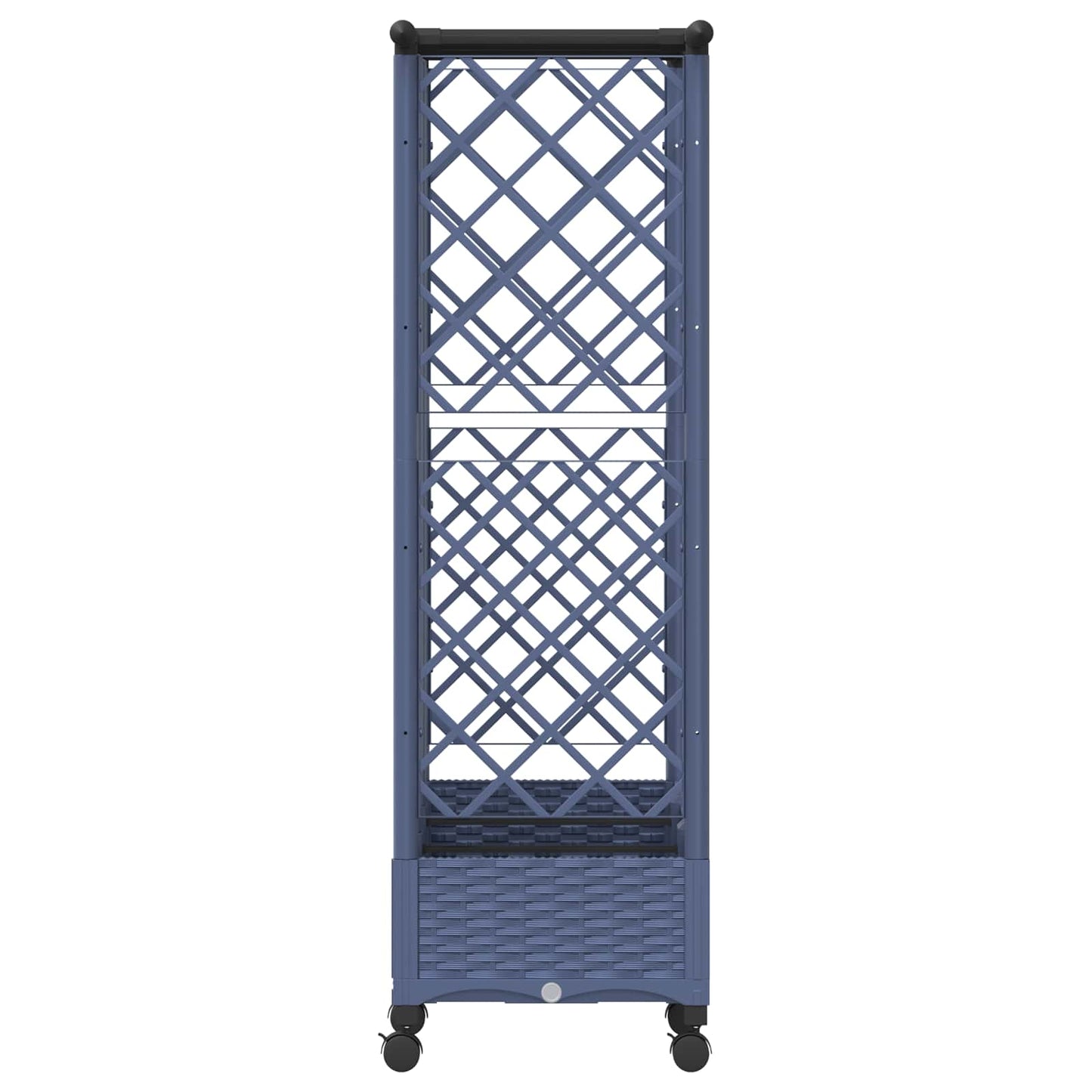 vidaXL Raised Bed with Trellis and Roof Grey 164 x 40 x 127 cm PP